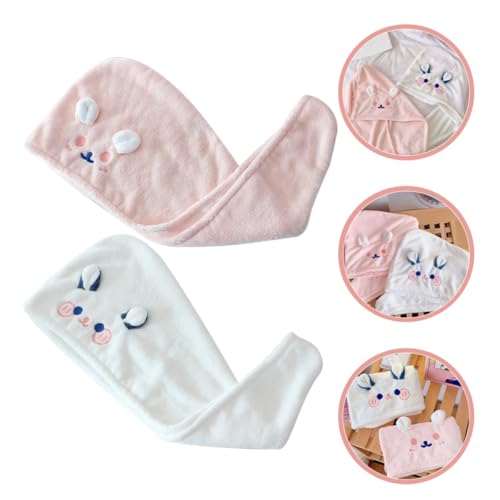 FOMIYES 2 Pçs Touca De Cabelo Seco Toalhas Absorventes Toalhas De Rosto Absorvente Toalha De Secagem