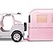 Our Generation OG Off Roader – 4x4 Vehicle Playset for 18-inch Dolls, Beach Themed Vehicle Featuring Surfboard, Salmon Pink Car, Working Lights, Wipers, Speakers, Realistic Play