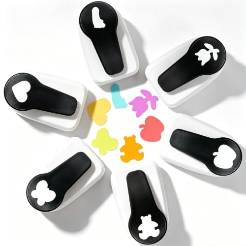 Amazon.co.jp: 紙用パンチ 紙の型取り形状 6点 紙用パンチセット 5/8