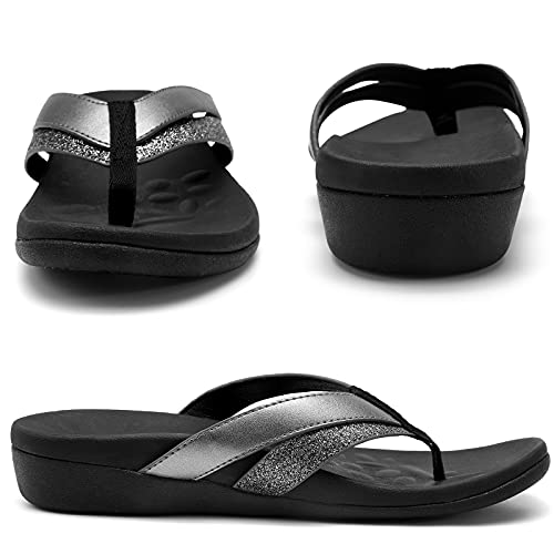 Image of Sounity Soft Arch Support Comfortable Sandals for Womens, Best Summer Dress Flip Flops with Cushion Memory Foam, Outdoor Walking Slippers for Plantar Fasciitis