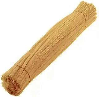 100 piezas de palitos de lana de colores para retorcer, hilo de poliéster para interacción entre padres e hijos, alambre de hierro galvanizado, manualidades para bricolaje, ramo hecho a mano, café cla