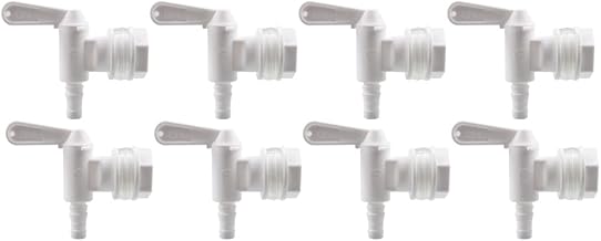 PERA Beer Bucket Plastic Bottling Spigot Replacement Spigot Tap Faucet for Wine Barrel for Beer Soda Beverage Homebrewing (8pcs)