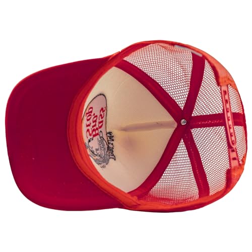 Image of Fish with Hook Print Baseball Cap Trucker Mesh Hat Embroidered Snapback Hat