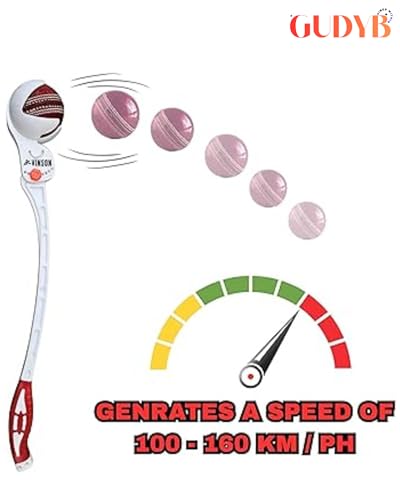 Image of Adjustable Cricket Ball Thrower | Fast & Accurate Robo Cricket Arm for Cricket Practice | Compatible with Leather, Tennis & Synthetic Balls | Protective Cover (Colors May Vary)