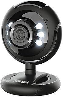 Trust Spotlight Pro Webcam with Microphone, LED Lights and Smart Stand, Videocamera, USB Plug and Play, Web Camera for Video Calling, Skype, Teams, Zoom, PC, Computer, Laptop, Mac - Black