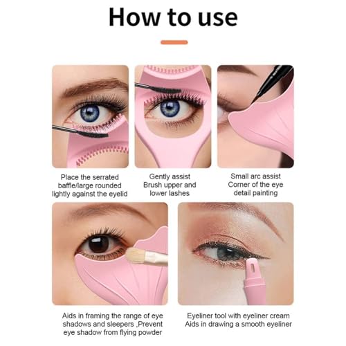 Máscara protectora ojos maquillaje 3 en 1 silicona púrpura miniatura 4
