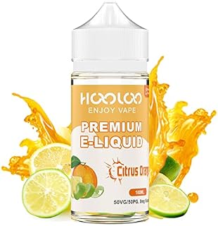 HOOLOO Vape Liquid No Nicotine, 2 Packs 60ml Fruit Flavours Shortfill E-Liquid for Vape Electronic Cigarettes, 70VG/30PG Vape Juice for E Cig Vape Pod Kit - Made in USA (Super Pineapple Ice)