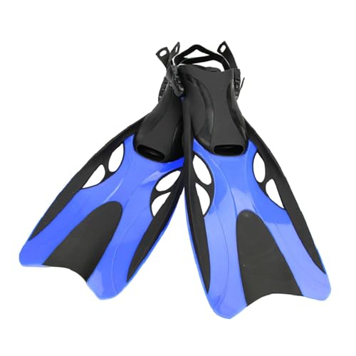 Snorkel Fins Scuba Diving Fins Swim Training Portable Professional Comfortable Traveling Flippers for Adult Diving Equipment, Blue Size L
