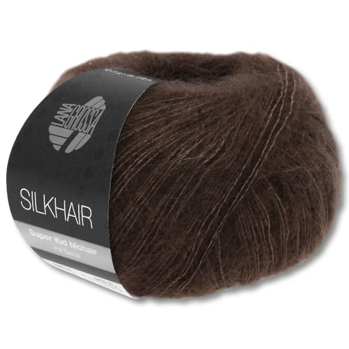 Frida's Wollhaus Lana Grossa Silkhair 25g Superkid Mohair Seide Mokka
