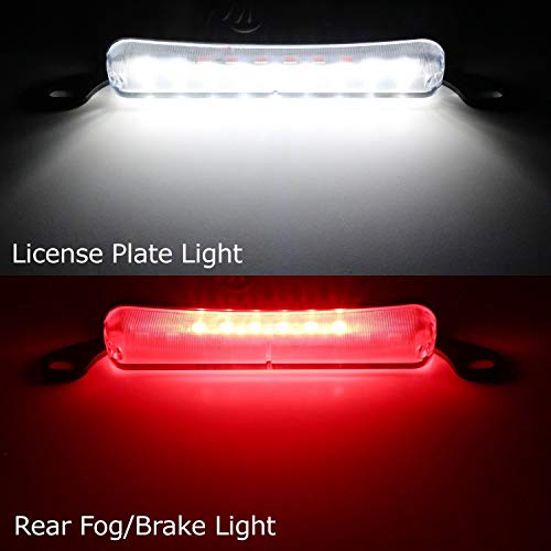 image for iJDMTOY Two-Way License Frame Mount LED License Plate Light Compatible