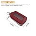 LAINLOY Car Key Fob Case, Genuine Leather Remote Keychain Bag, Car Smart Key Fob Protector Cover for Men Women (Wine Red)