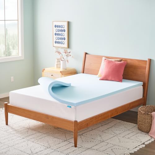 Linenspa 2 Inch Gel Memory Foam Mattress Topper, Plush, Cooling...