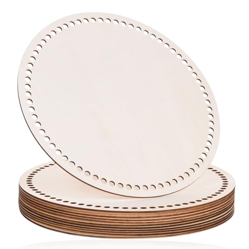 AWIZOM 12 Pcs Wooden Basket Bottoms for Crochet 12...
