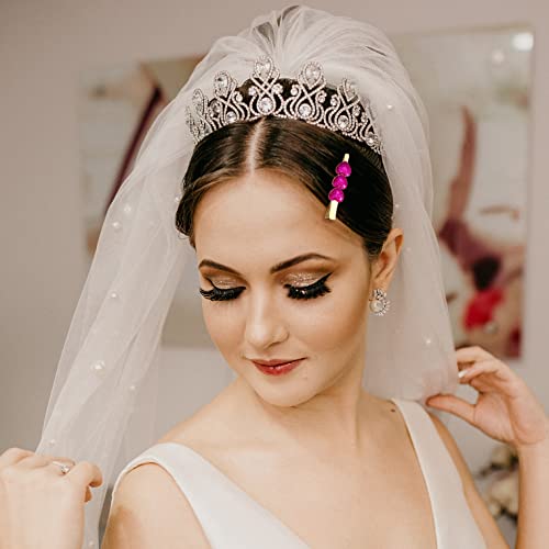 4Pcs Valentine's Day Heart Hair Clips For Women Girls Rhinestone Heart Hairpins Glitter Heart Barrettes Enamel Heart Hair Accessory Valentine's Day Gifts For Girlfriends Women #TOP4