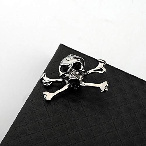 CENWA Skull Head Pin Brooch Skull Collar Pins Halloween Night Party Gift Pirate Pin Brooch3
