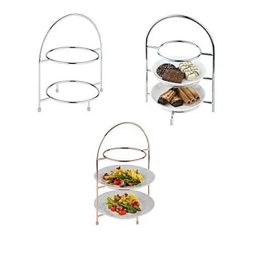 Serveringsram metallprofil rund, för 2 tallrikar max. Ø 27 cm, max 3 tallrikar, Ø 17 cm eller för 3 tallrikar, max. Ø 27 cm/krom- eller kopparfärger | SUN (A4–29 x 19,5 cm, kromfärger)