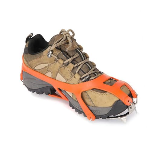 iplusmile 防滑歯ステンレス製アイゼン雪用スパイク 軽量耐久スノーグリップ 滑り止め靴カバー アウトドア登山 氷上歩行対応 男女兼用