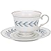 Tazza Da 150 Ml Con Bordo In Oro Foglia Di Salice Blu Tazza Con Impugnatura In Ceramica Con Vassoio Colazione Tazza Da Tè Al Latte Cucina Bicchieri Europei Boccale Personalizzato Tazze Da Colazione Di