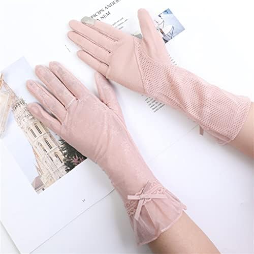 Gloves Women's Thin Driving Ice Silk Touch Screen Breathable Lace Mid-Length Outdoor Riding Summer