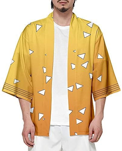 Amazon Co Jp 鬼滅の刃 羽織 メンズ レディース 7分袖 開襟シャツ 和式パーカー 夏秋 和服 学生 旅行 着物 お祭り ファッション 日焼け止め服 日常 アニメ コミック 無地 ゆったり おしゃれ プレゼント 上着 服 ファッション小物