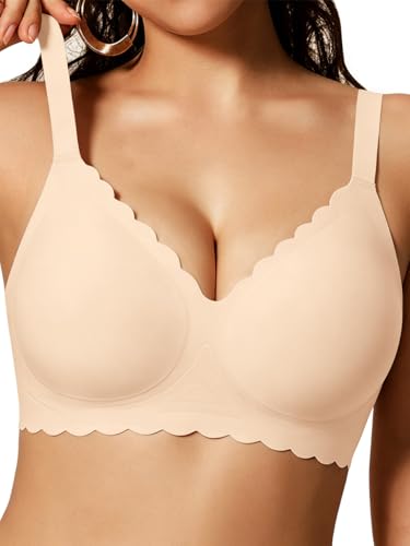 60% OFF COCOMARTS Jelly Bras for Women No Underwire Scalloped Tshirt Bra - image 1