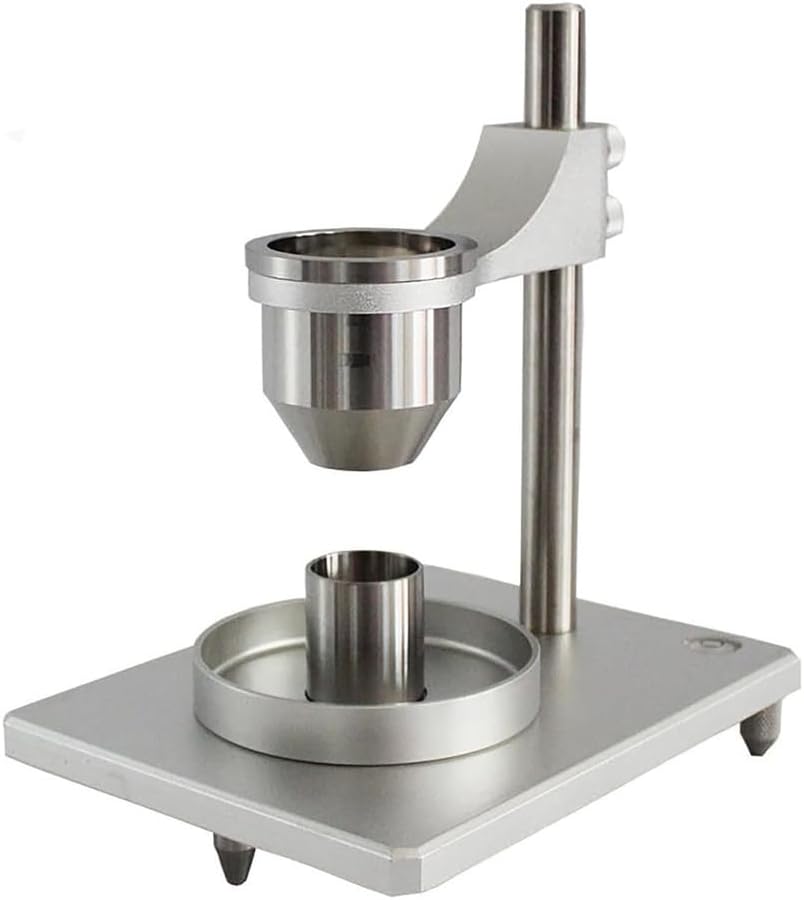Hall Flow Meter, Powder Flow Meter and Bulk Density Tester with Adjustable Bracket Height, Includes 2.5Mm & 5Mm Brass Funnel for Testing Flow and Bulk Density,Stainless Steel