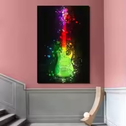 Affiche instruments de musique guitares peintures art mural maison salon 60x90cm - 2