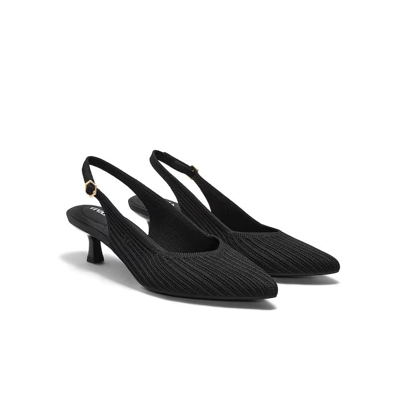 VIVAIA Selena Pointed-Toe Kitten Slingback Elegant Arch Support