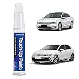 Pure White LC9A/0Q Touch Up Paint For Volkswagen Passat/Tiguan/Atlas, 2-in-1 Chips and Nicks Scratch Repair Pen