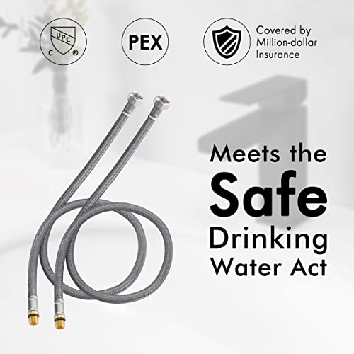 Kes Black Bathroom Faucet Single Handle Type Bathroom Sink Faucet Stainless Steel Faucet Lavatory Cupc Certified Vanity Sink Faucet Matt Black, L3156Alf-Bk #TOP4