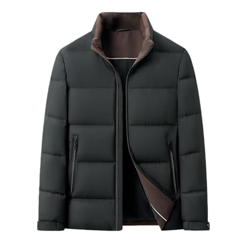 Chaqueta de plumón para hombre de invierno con cuello alto corte medio largo y estilo versátil