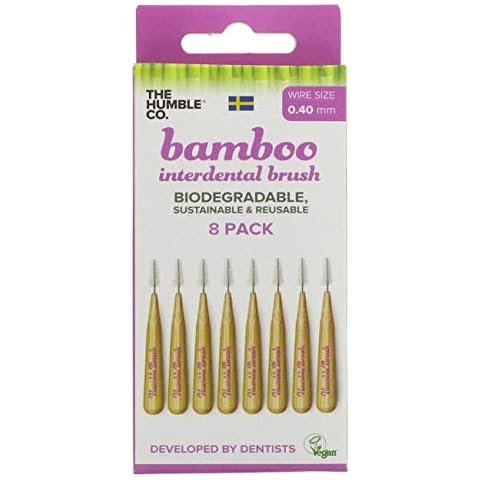 Humble Brush Bamboo Interdental Brush Pink - (size 0-0.4mm) 8 Pack Cover