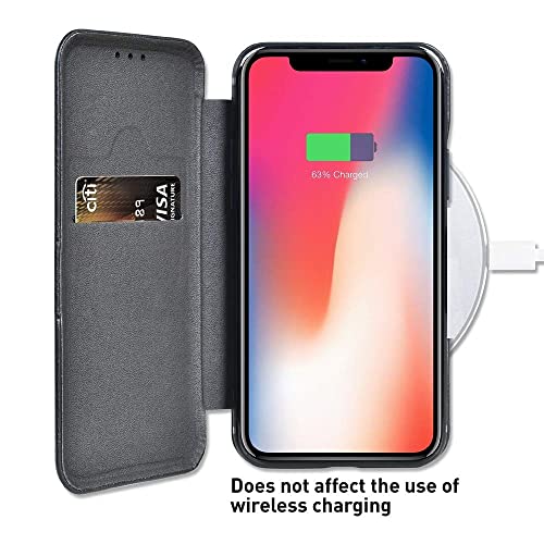Image of WHITBULL Business Style Horizontal Magnetic Flip Leather Case for iQOO Z10R / Vivo T4R 5G / Vivo V50 / V50e / V50 5G Elite Edition (Black)