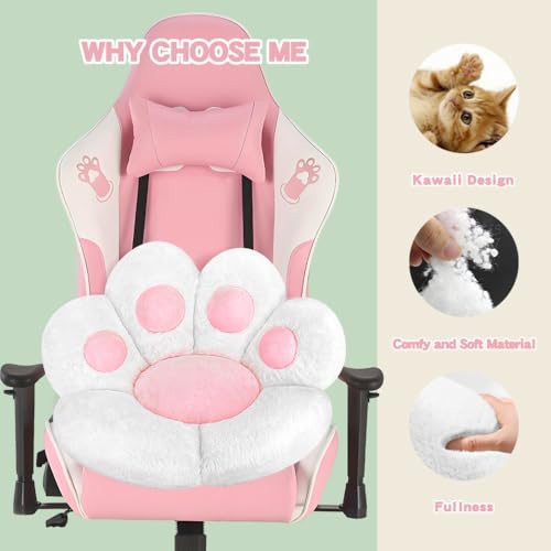 image for MOONBEEKI Cat Paw Cushion Chair Comfy Kawaii Plush Seat Cushions Shape