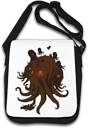 Sac à bandoulière Cosmique Horreur Acolyte blanc avec masque à gaz