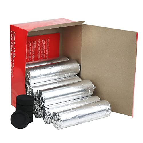 NKlaus Räucherkohle 10 Rolle Ø 40mm 100 Kohletabletten schnellzündend Naturkohle Selbstzünderkohle Shisha Schnellanzünder aus Griechenland 1119