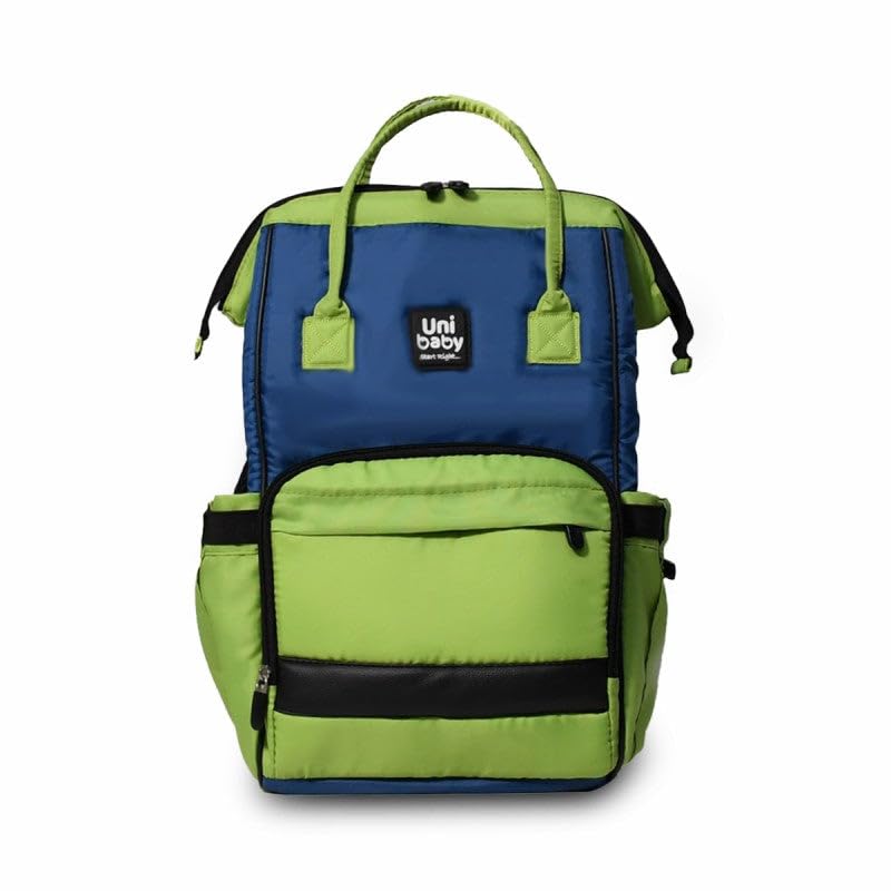 Mommy bag,Diaper Bag, Multi-Compartment Backpack for Baby Essentials (Green and Navy Blue)
