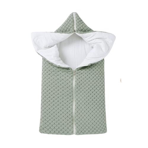 LLmoway Baby Receiving Blanket Boys Girls Soft Knit Swaddle Warm Newborn Wrap Sleeping Bag for Infant 0-12 Months Green