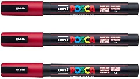 POSCA PC-3m by Uni-Ball - [Pack of 3] White