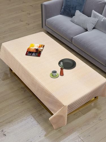 Image of Dakshya Industirs PVC Waterproof Table Cover 36x54 Inch Floral Printed Center Table Cover Washable Plastic Table Sheet Oilproof Dining Table Cover for Coffee Table Living Room Home (Luxury Bloom)