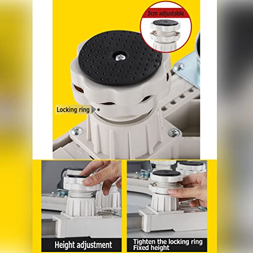 Carrello regolabile per frigoriferi, congelatori e produttori di ghiaccio, con regolazione di larghezza e lunghezza per contenitori per piante e uso domestico, resistente e versatile