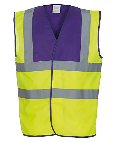 Expert Workwear Hi Vis Multi-Colour Safety Vest High Visibility Reflective Viz Waistcoats 2 Band & Brace - 24 Colours | Small to 5XL