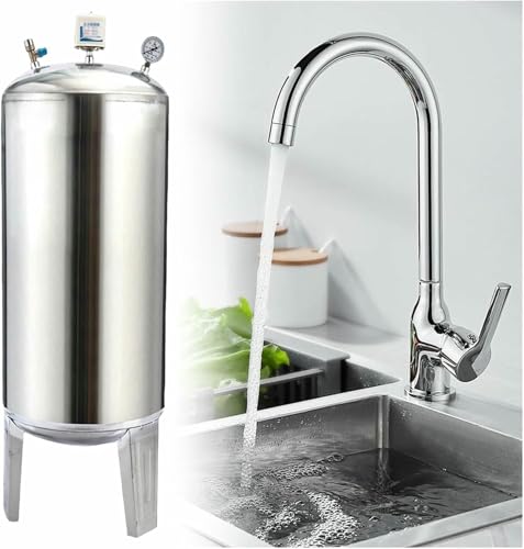 給水/井戸ポンプ用ステンレス製井戸水圧タンク、家庭用床置き水圧ブースタータンク、縦型貯水タンク 100 L 200 L 300 L