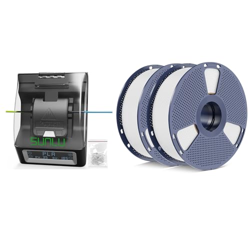 Filament Connector + PETG Filament 1.75mm 2025 Upgrade Spool White+White Bundle