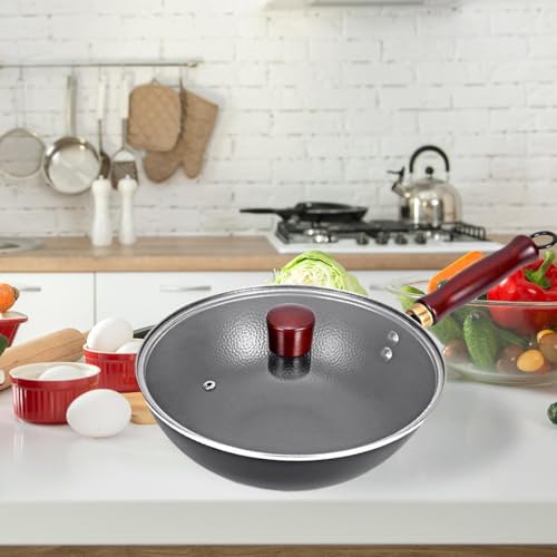 Wok de hierro con mango de madera 9.45 pulg miniatura 3