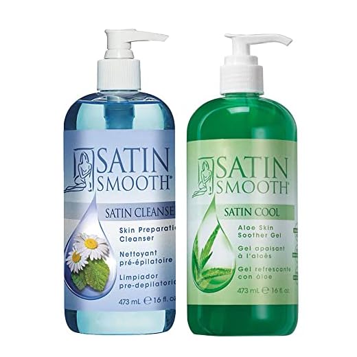 SATIN COOL Smooth Cleanser & Cool Aloe Vera Gel 16 oz / 473 ml Each