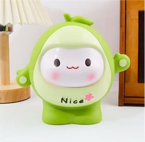 Image of Money Saving Bank with Coin Slot / /Creative Cartoon Design Money Bank / /Plastic Piggy Bank for Boys & Girls (Pack of 1) (Avocado)