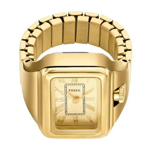 Image of Fossil Women's Watch Ring, Quartz Stainless Steel Two-Hand Ring Watch for Women
