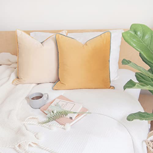 MONDAY MOOSE Decorative Throw Pillow Covers Cushion Cases, Set of 2 Soft Velvet Modern Double-Sided Designs, Mix and Match for Home Decor, Pillow Inserts Not Included (16x16 inch, Orange/Teal) - Image 5