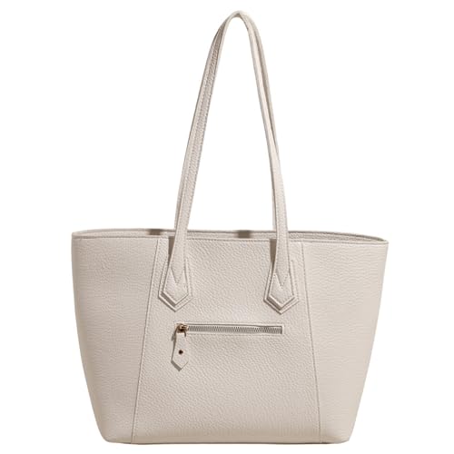 Bolso tote para mujer de cuero sintético, elegante bolso de hombro con cremallera, bolso de trabajo de gran capacidad para uso diario miniatura 1